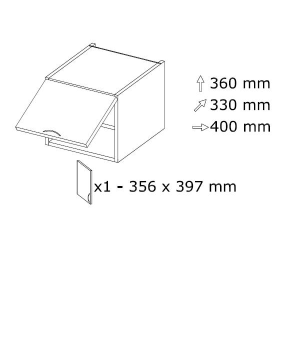 Seinäkaappi NO 4 HK L 400 x K 360 Seinäkaappi NO 4 HK L 400 x K 360